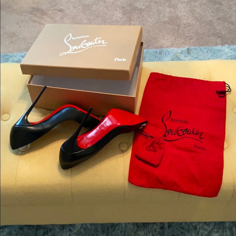 Christian Louboutin size 9 black stilettos